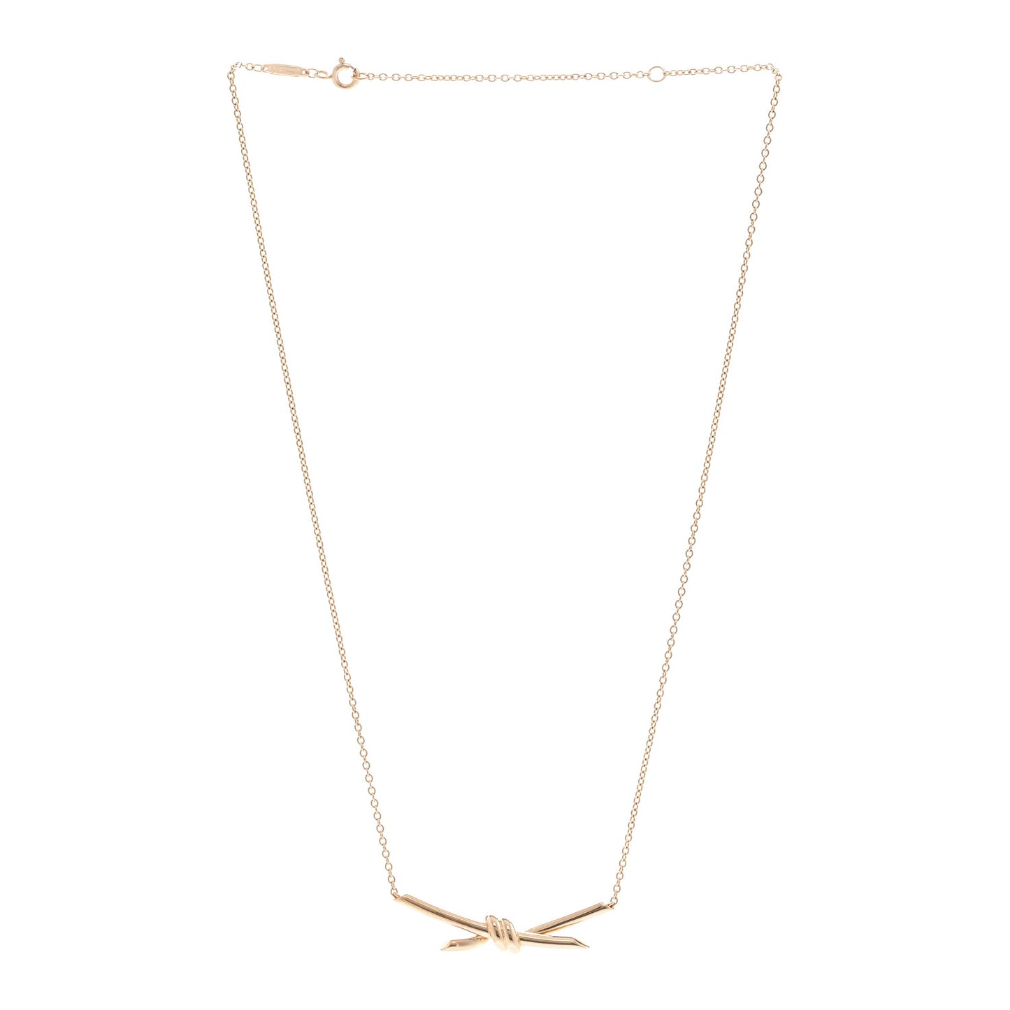 18K Rose Gold Knot Necklace