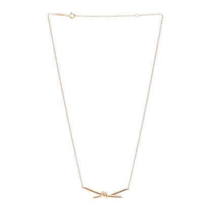 Tiffany 18K Rose Gold Knot Necklace 3 of 5