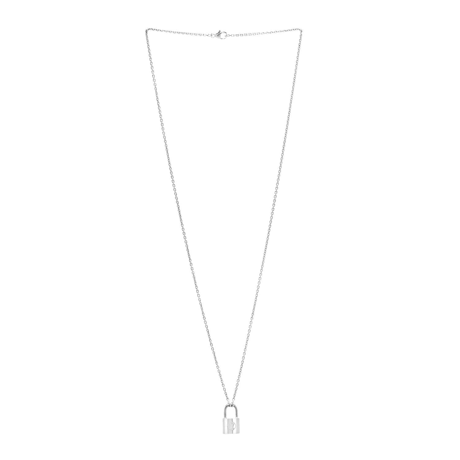 Louis Vuitton Sterling Silver Lockit Necklace 3 of 5