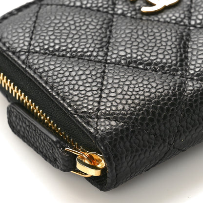 Chanel Caviar Quilted Classic Zipped Coin Purse Black 8 of 10