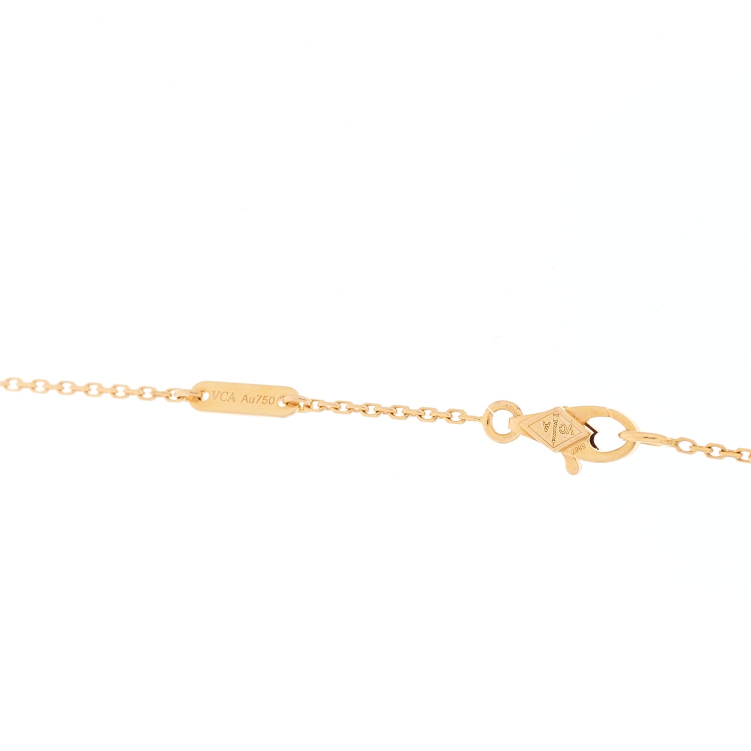 Van Cleef & Arpels 18K Rose Gold Carnelian Sweet Alhambra Pendant Necklace 5 of 6