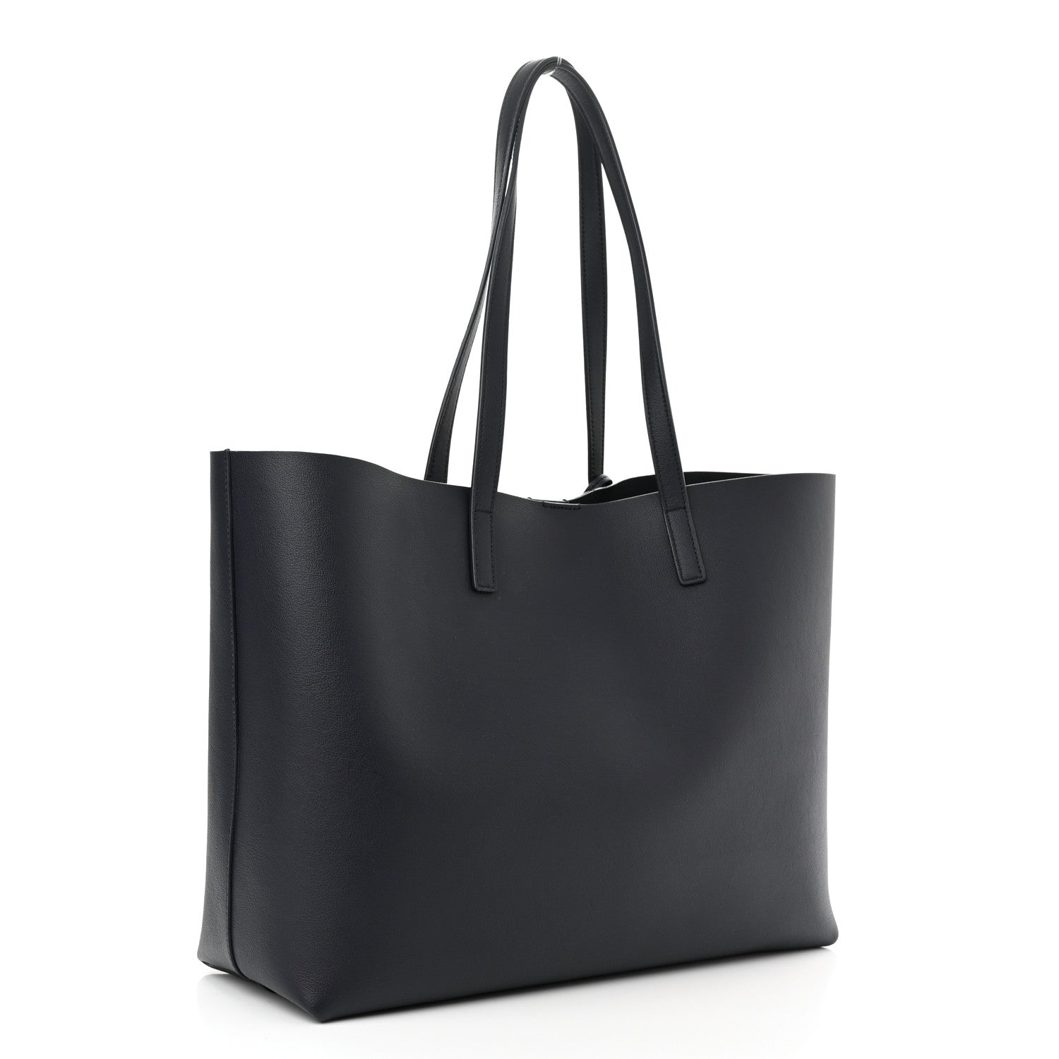 Saint Laurent Calfskin Large Shopping Tote Deep Marine 3 of 10