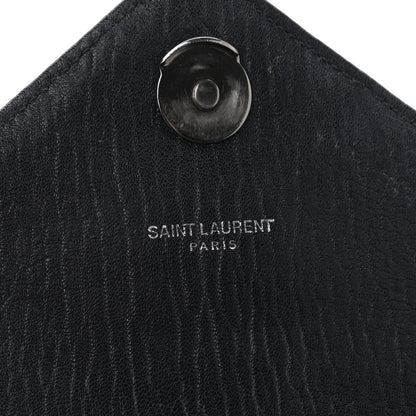 Saint Laurent Calfskin Diamond Quilted Monogram Large College Bag Black 8 of 14