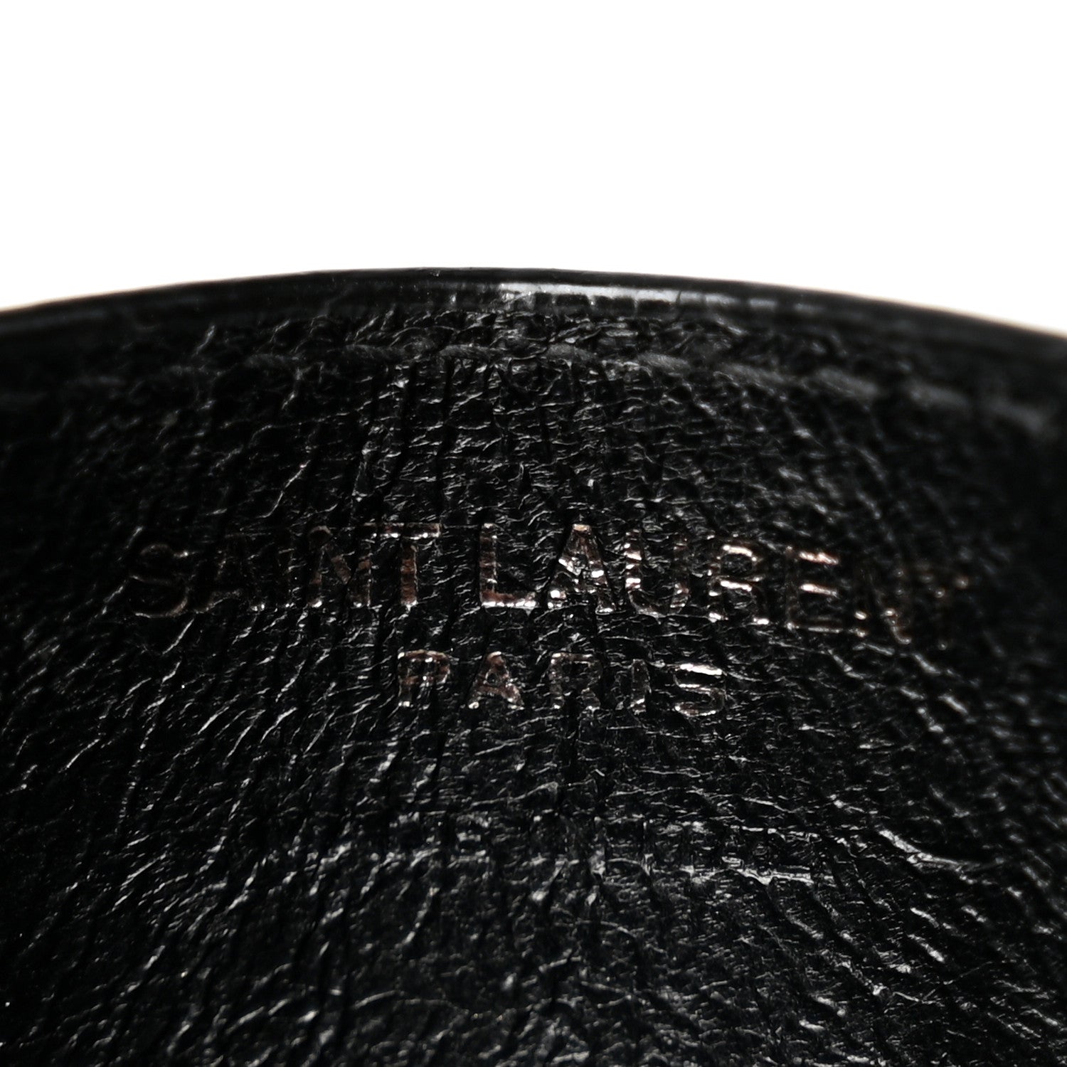 Saint Laurent Grain De Poudre Matelasse Chevron Monochrome Monogram Credit Card Case Black 6 of 10