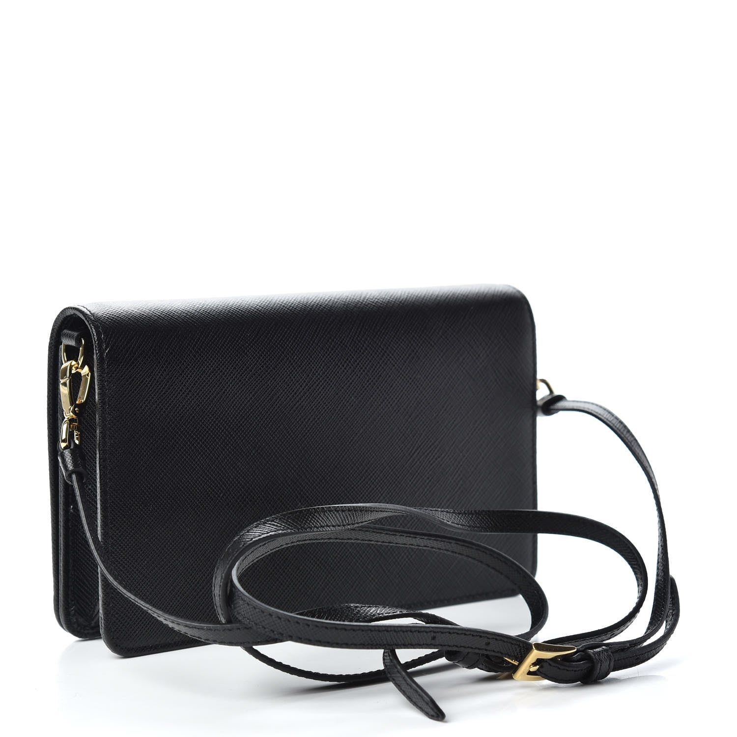 Prada Saffiano Lux Mini Shoulder Bag Black 7 of 14