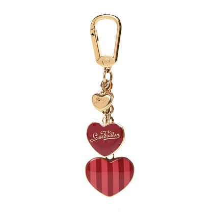 Louis Vuitton Rayures Coeur Bag Charm Key Holder Pomme D'Amour 1 of 5