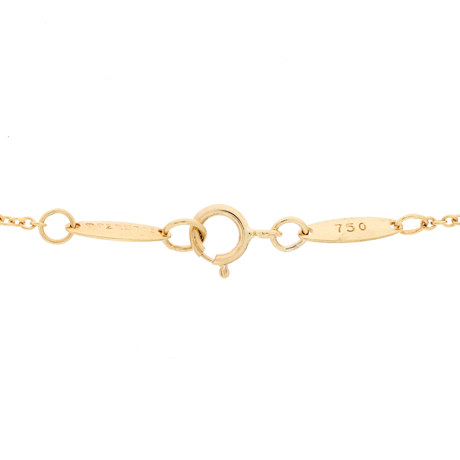 Tiffany 18K Yellow Gold 18mm Elsa Peretti Bean Pendant Necklace 8 of 8