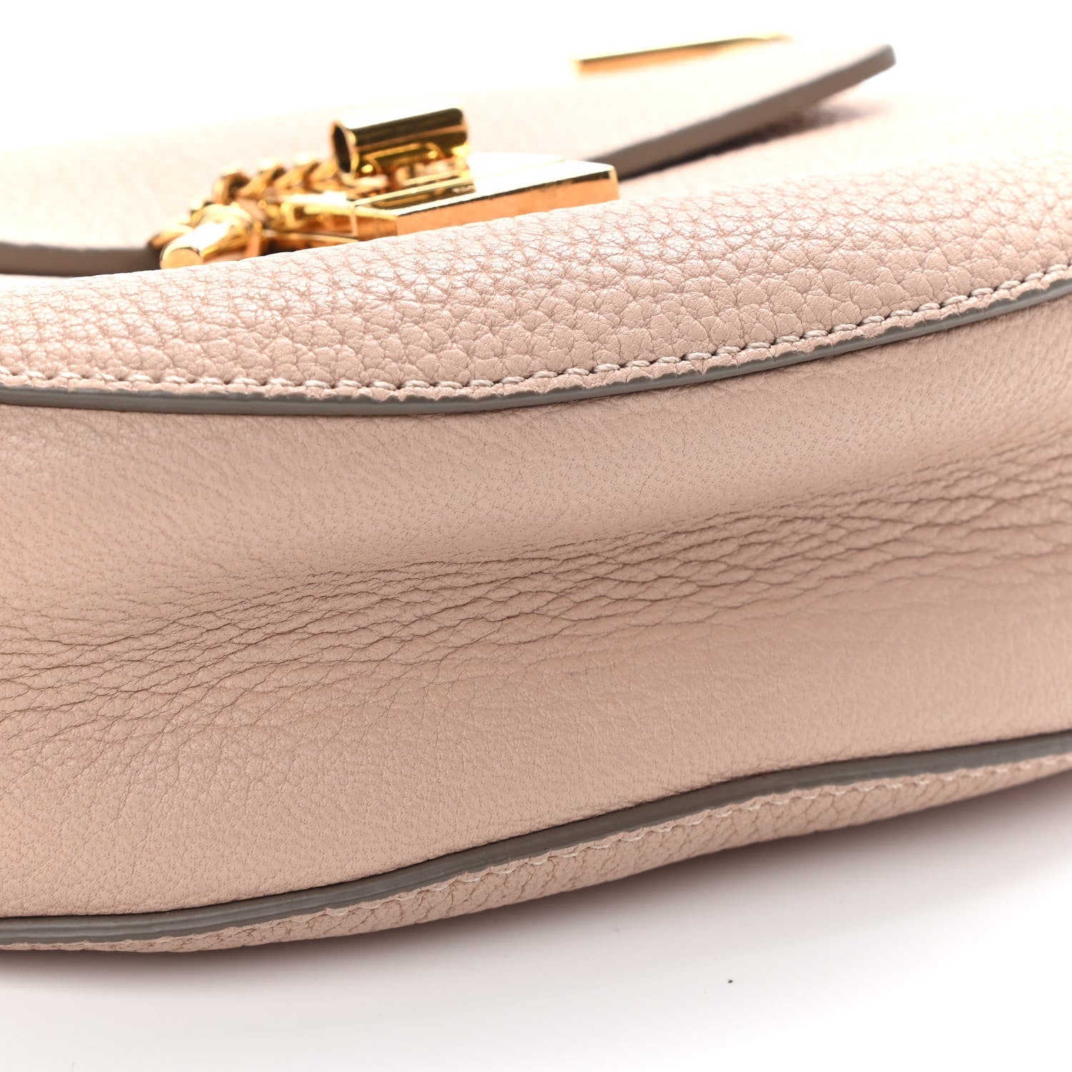 Chloe Grained Lambskin Mini Drew Shoulder Bag Cement Pink 8 of 11