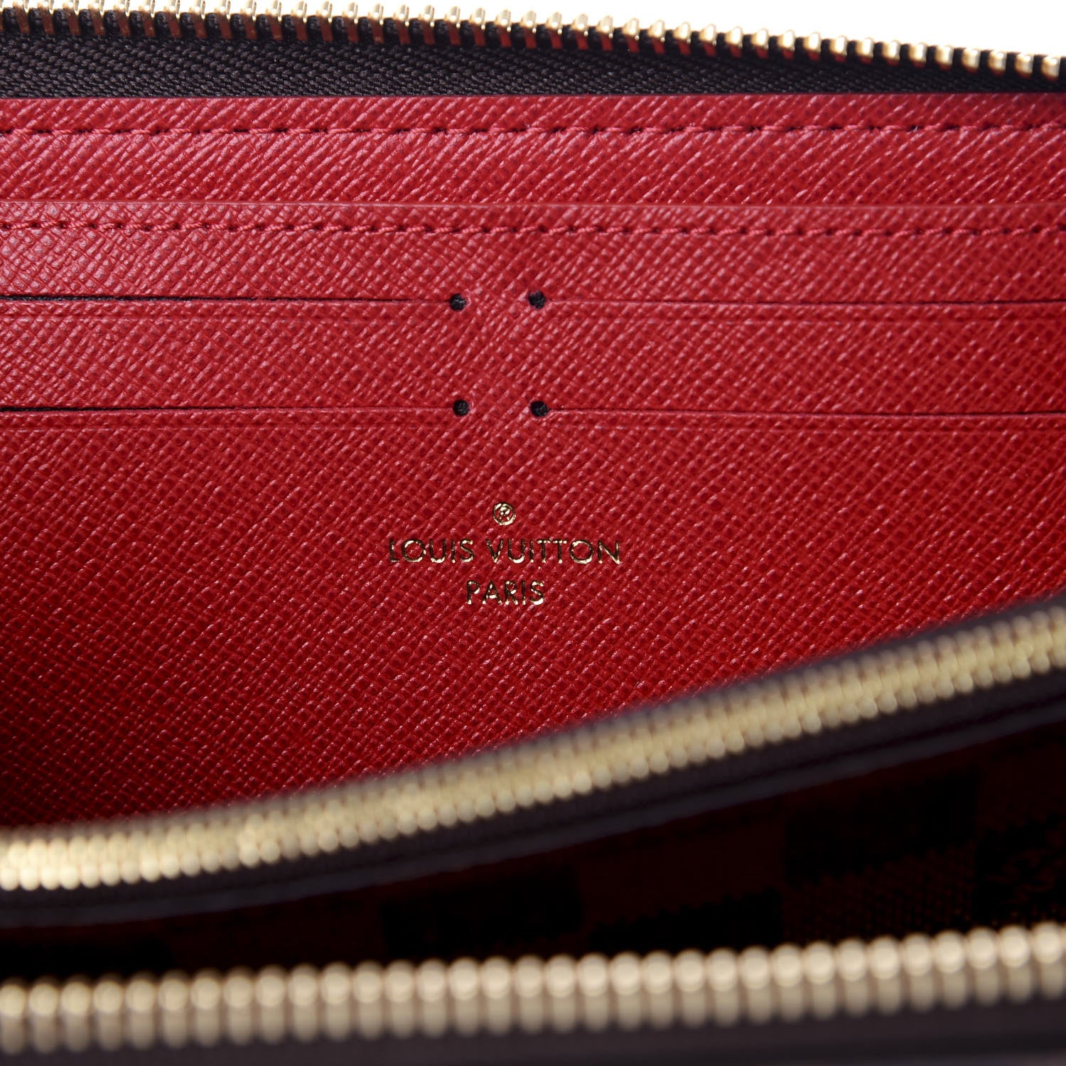 Louis Vuitton Damier Ebene Clemence Wallet Cherry 7 of 10