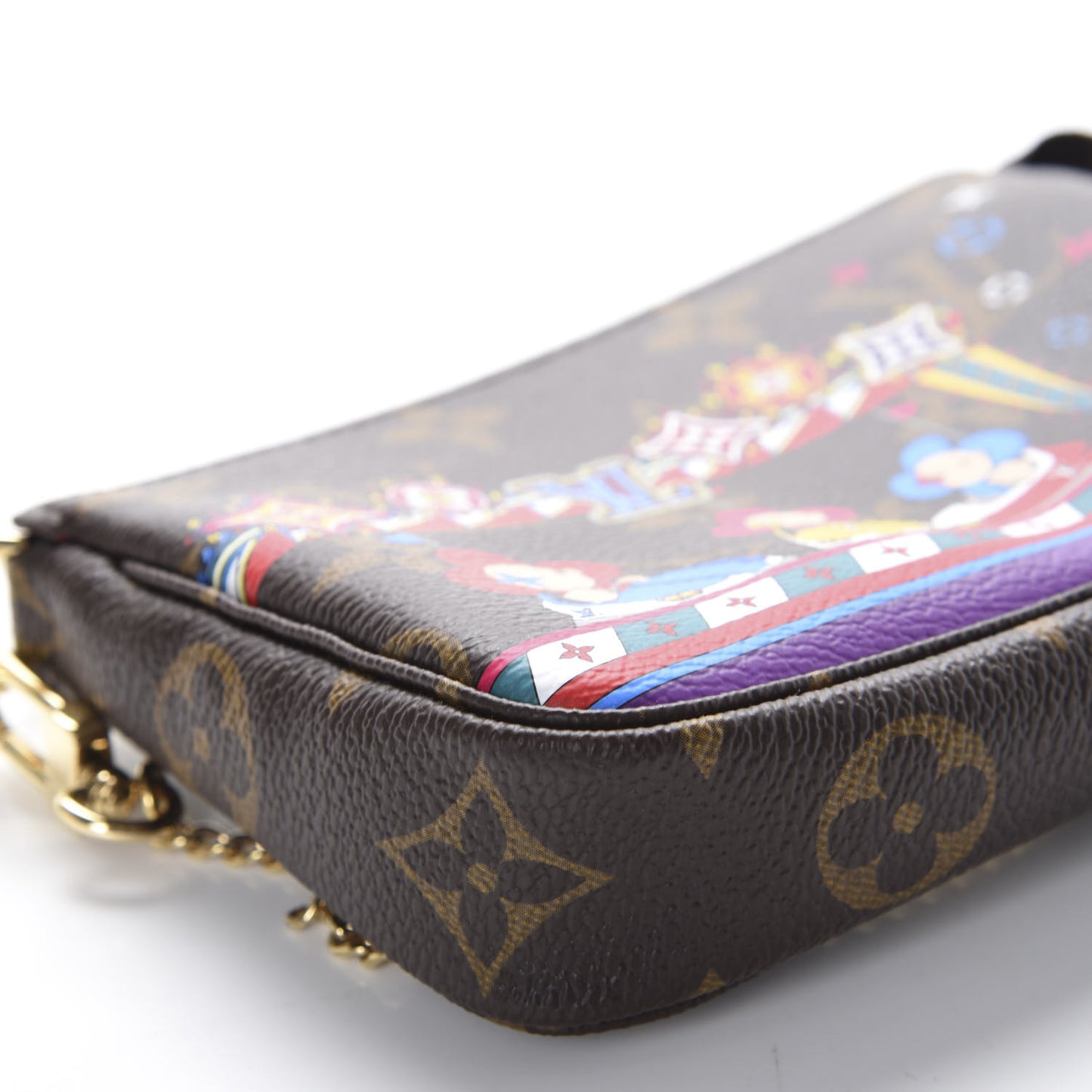 Monogram 2020 Christmas Animation Bumper Cars Mini Pochette Accessories Coquelicot