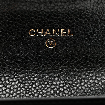 Chanel Caviar Quilted Flap Card Holder Wallet Black 7 of 9