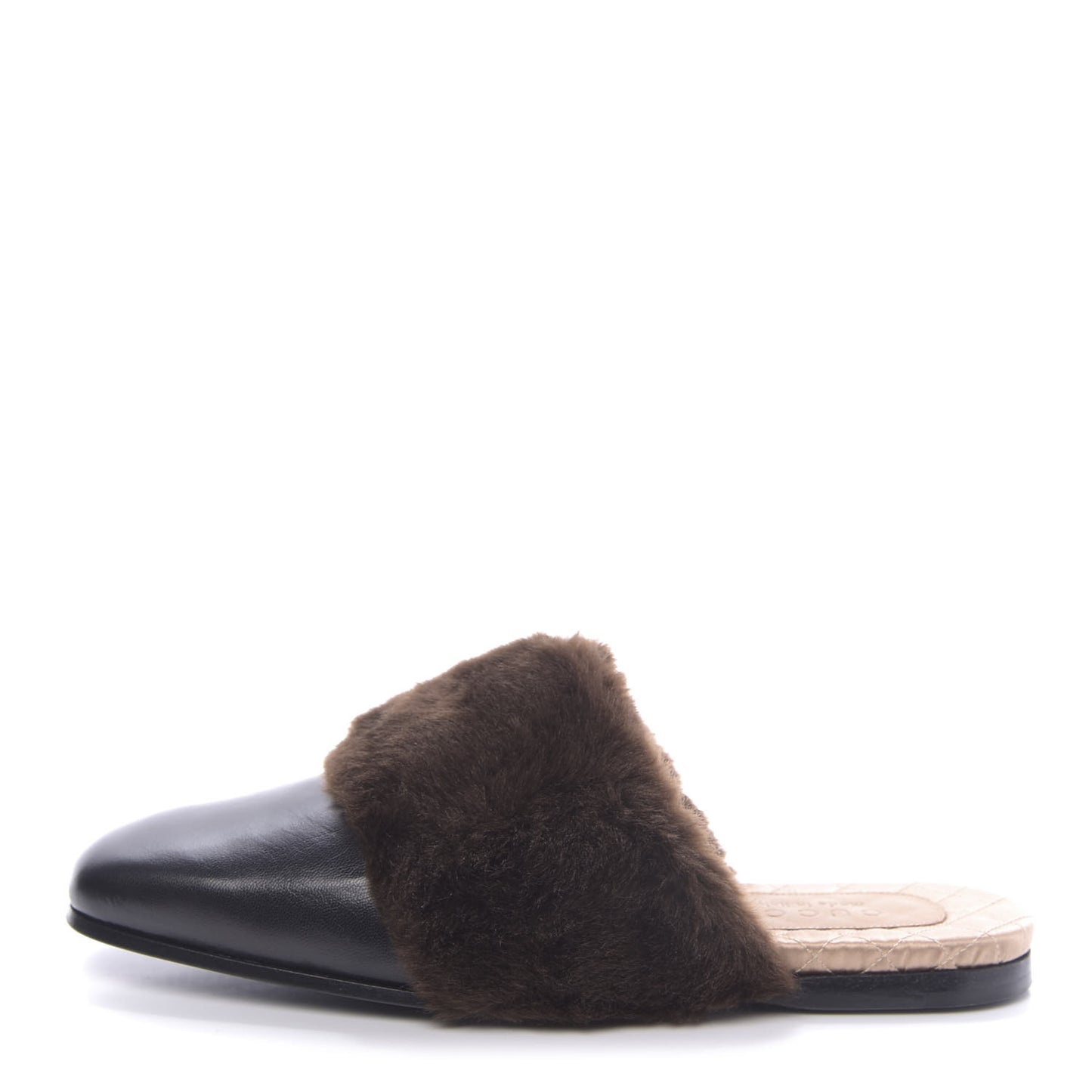 Malaga Kid Faux Fur Mens Lawrence Slippers 8 Black