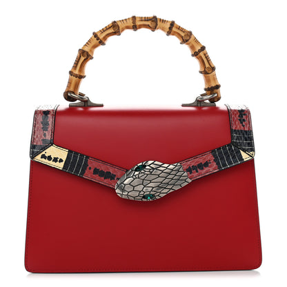 Gucci Calfskin Snakeskin Small Lilith Top Handle Bag Red 1 of 10