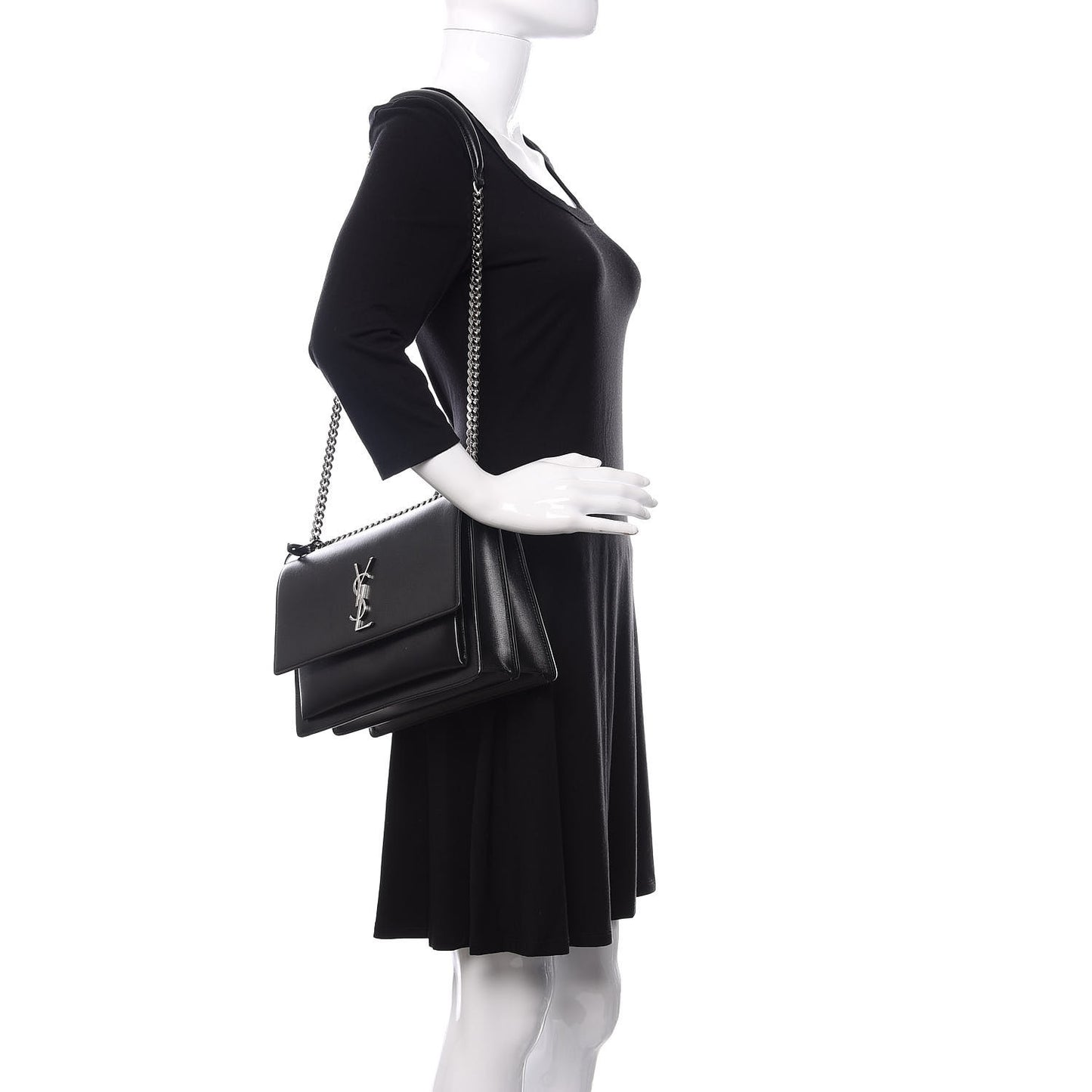 Calfskin Large Monogram Sunset Black