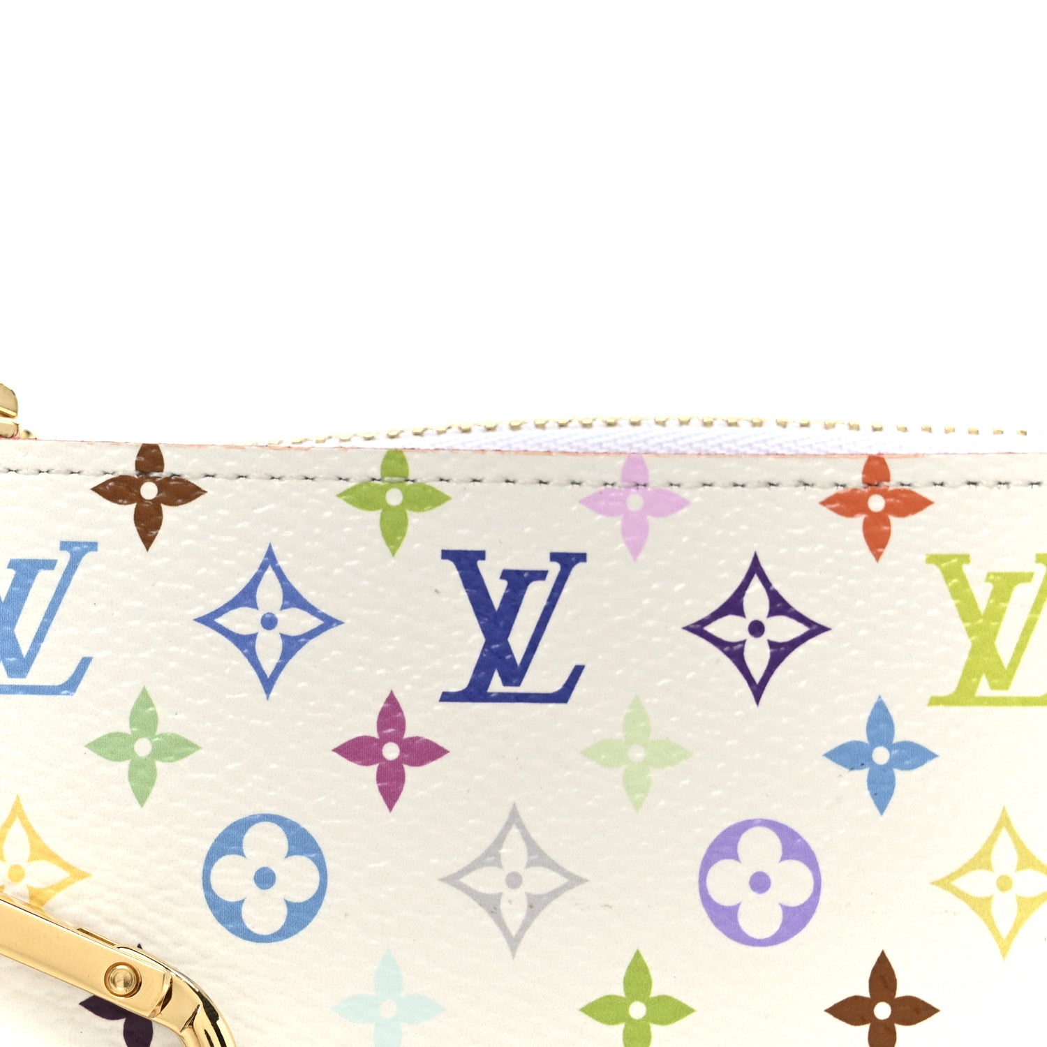 Louis Vuitton LV X TM Monogram Multicolor Key Pouch White 8 of 9