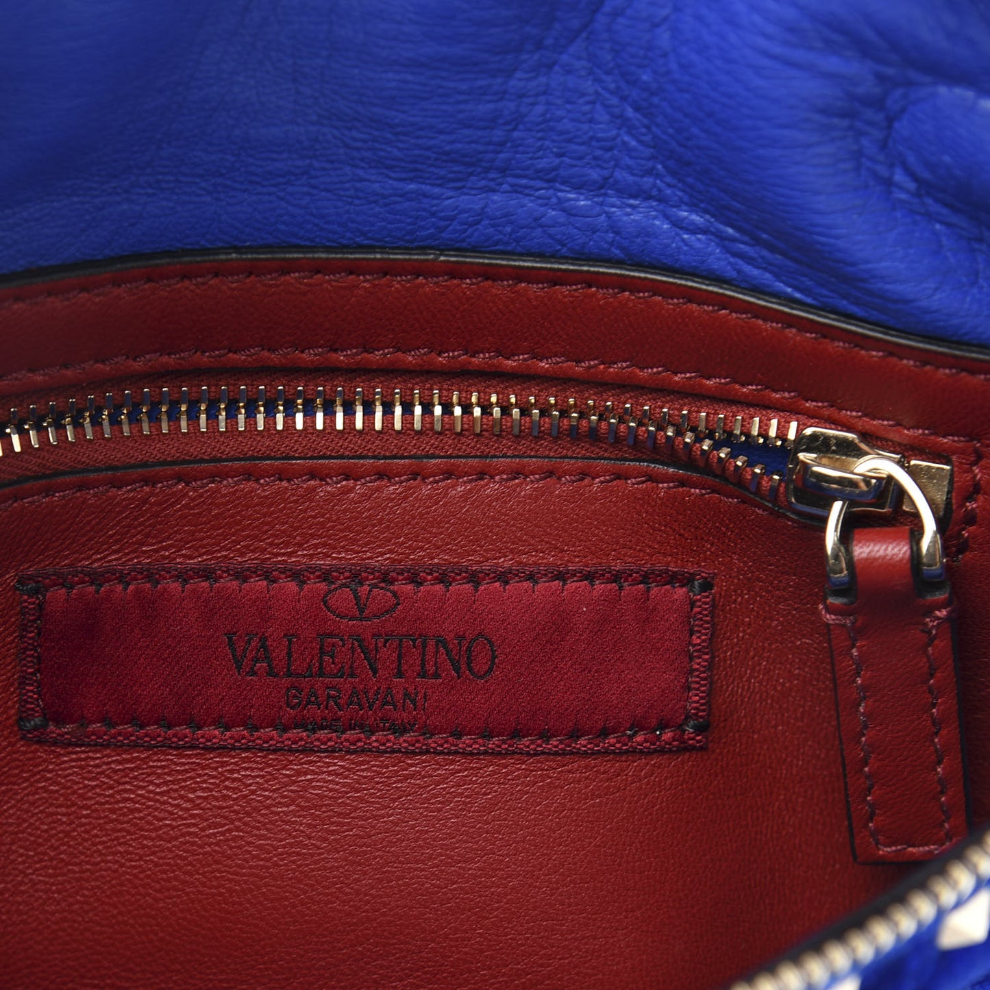Velvet Rockstud Spike Belt Bag 75 Acid Blue