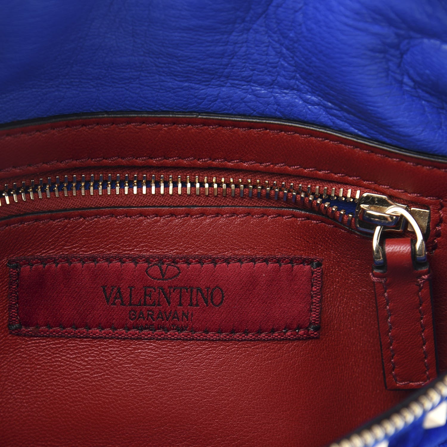 Valentino Garavani Velvet Rockstud Spike Belt Bag 75 Acid Blue 6 of 10