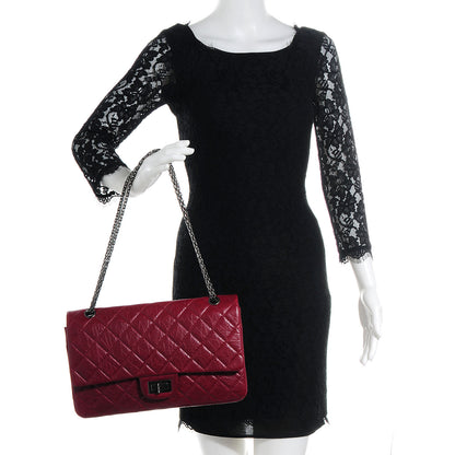 Chanel Aged Calfskin Quilted 2.55 Reissue 227 Flap Red 2 of 8