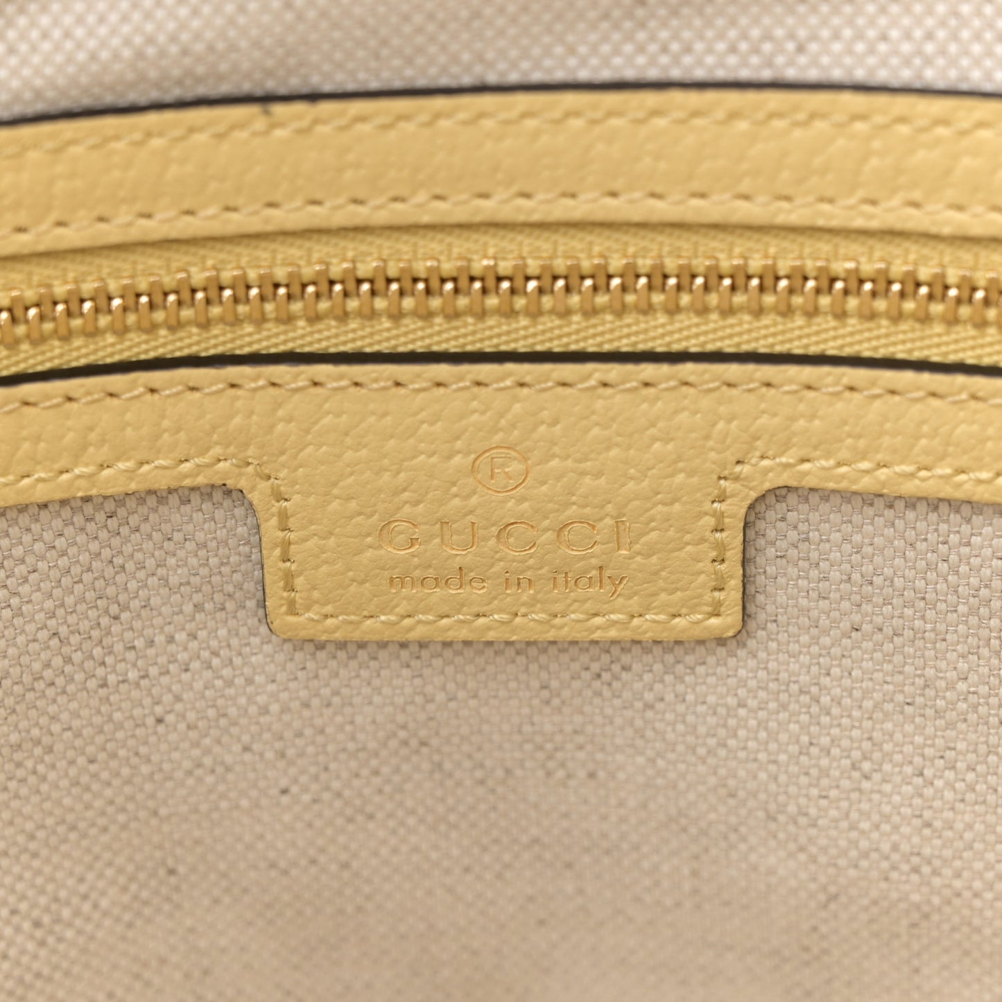 Monogram Jumbo GG Textured Dollar Calfskin Medium Ophidia Shopping Tote Beige Yellow
