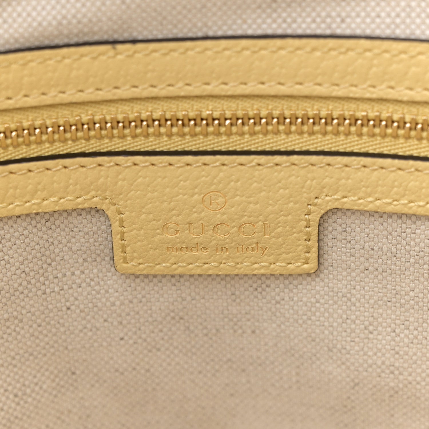 Gucci Monogram Jumbo GG Textured Dollar Calfskin Medium Ophidia Shopping Tote Beige Yellow 6 of 11