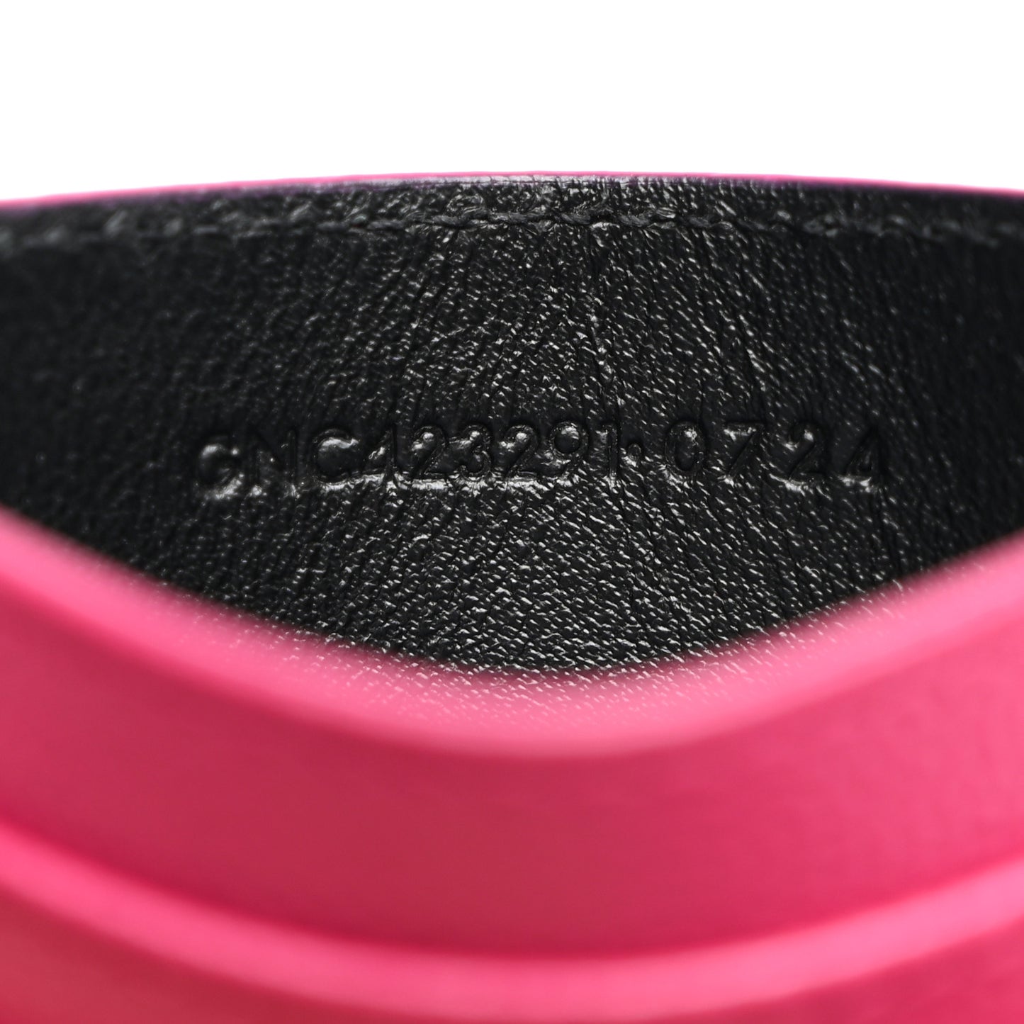 Grain De Poudre Matelasse Chevron Monogram Credit Card Case Fresh Fuxia