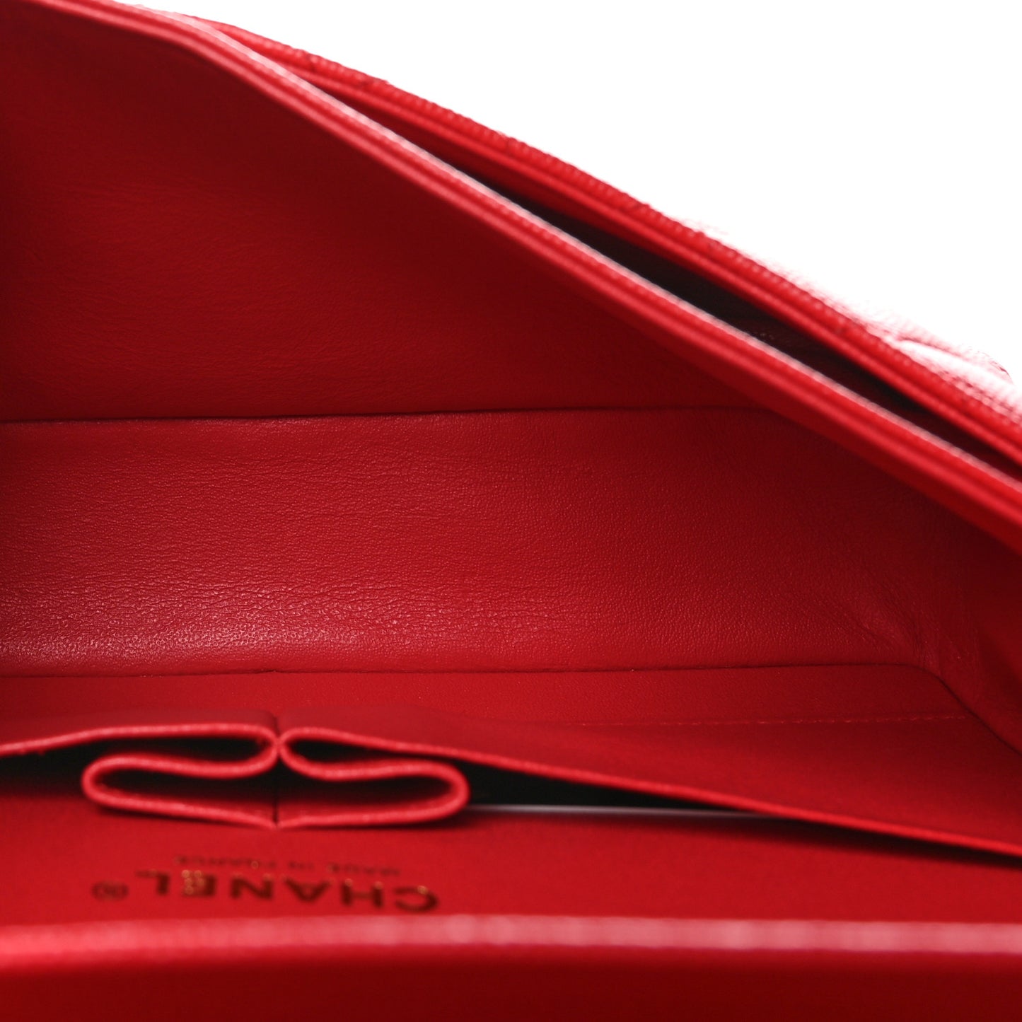 Caviar Quilted Medium Double Flap Red