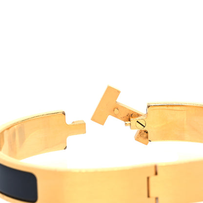 Hermes Matte Enamel Narrow Clic Clac HH Bracelet GM Black 6 of 7