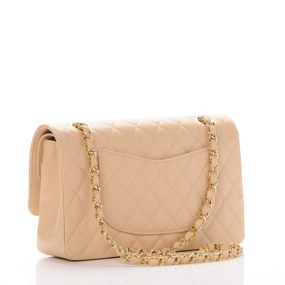 Chanel Caviar Quilted Medium Double Flap Beige Clair 4 of 9