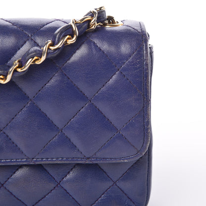 Chanel Lambskin Quilted Small Single Flap Navy 11 of 13