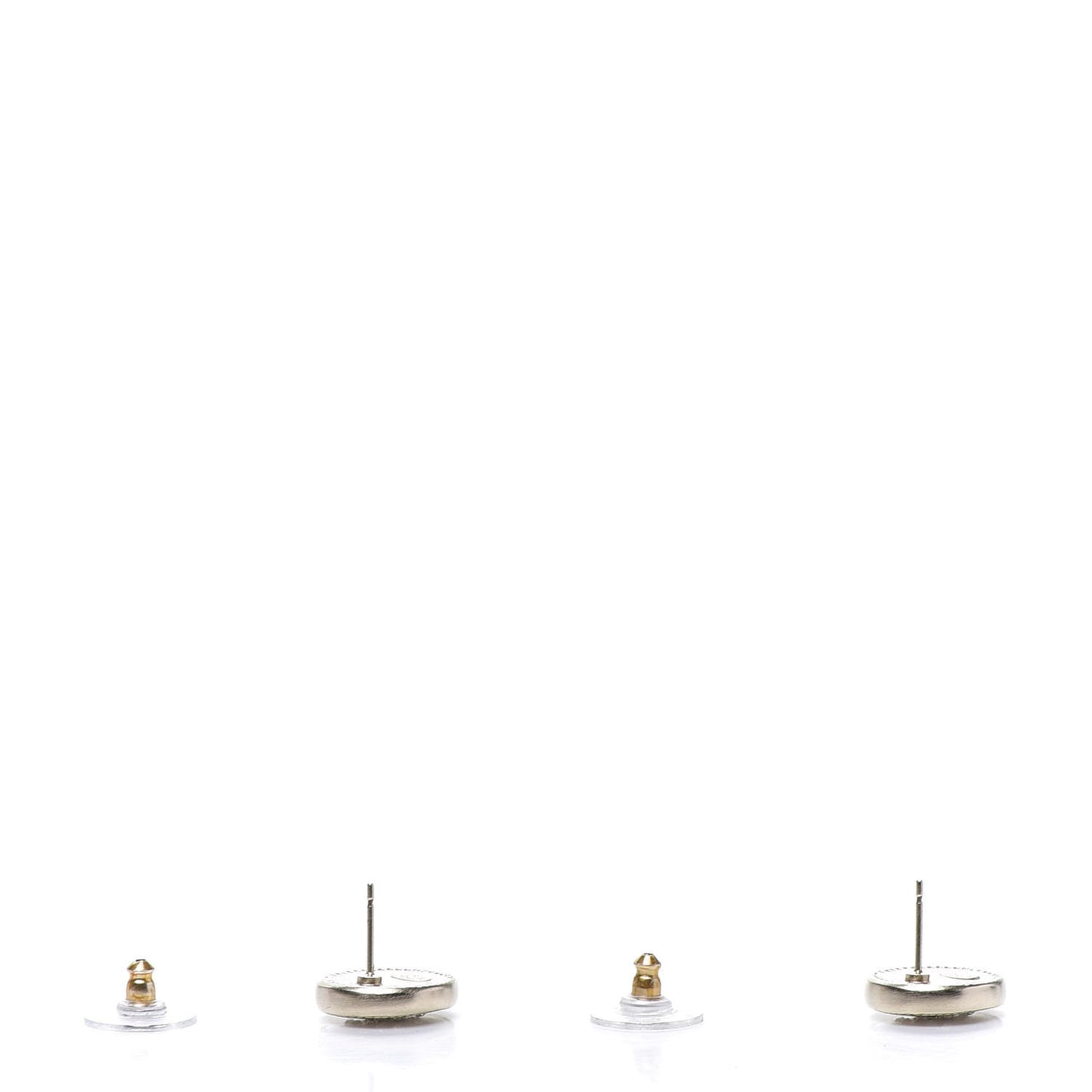 Crystal Papyrus Stud Earrings Gold