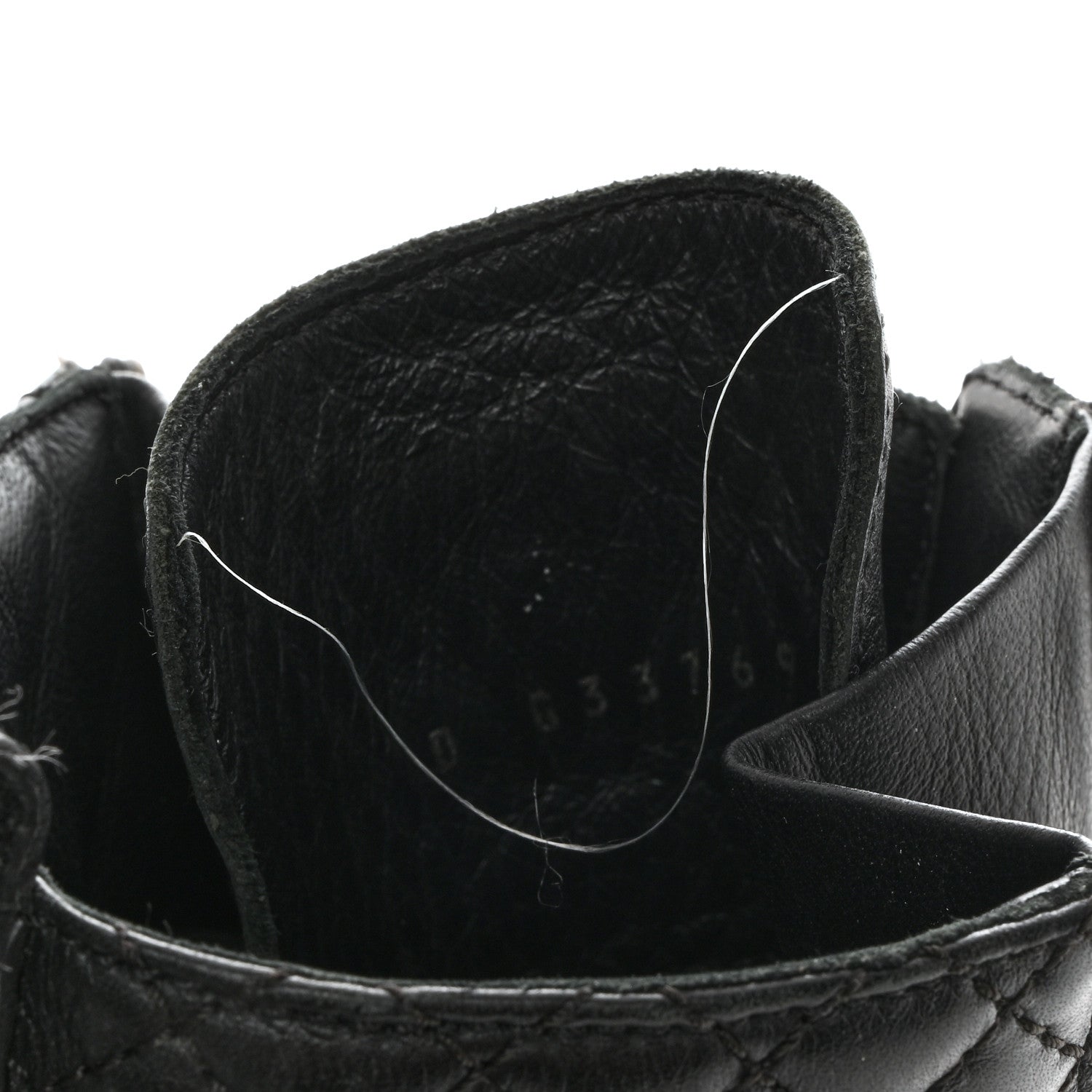 Chanel Calfskin Quilted Lace Up Combat Boots 37 Black 9 of 9