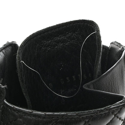 Chanel Calfskin Quilted Lace Up Combat Boots 37 Black 9 of 9