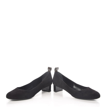Louis Vuitton Suede Uniformes Pump 40 Black 6 of 10