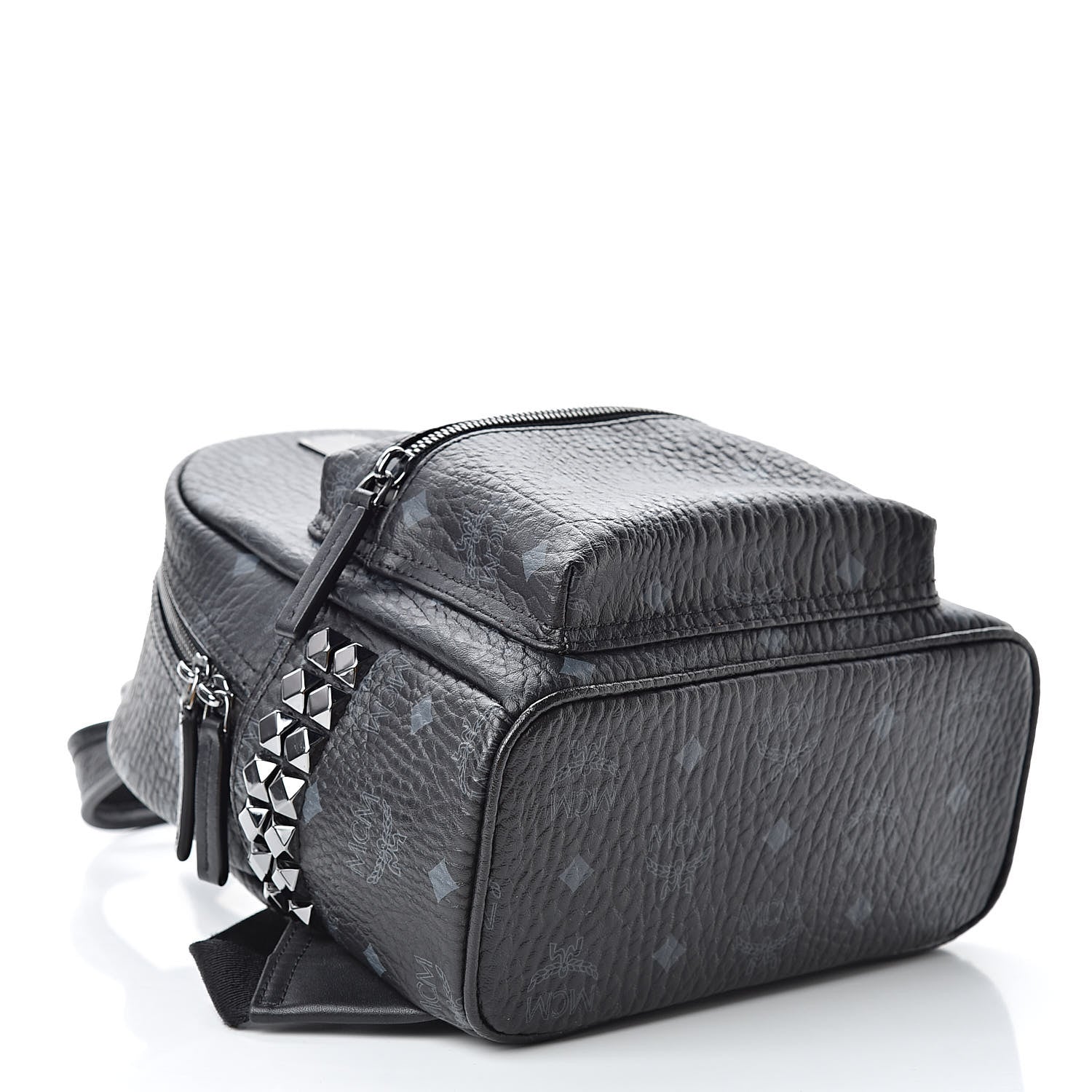 MCM Visetos Side Stud Mini Stark Backpack Black 4 of 11