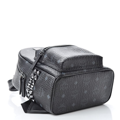 MCM Visetos Side Stud Mini Stark Backpack Black 4 of 11