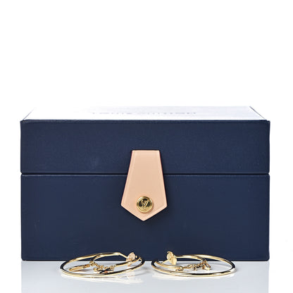 Louis Vuitton 18K Yellow White Pink Gold Diamond Idylle Blossom Pampilles Hoop Earrings 6 of 6