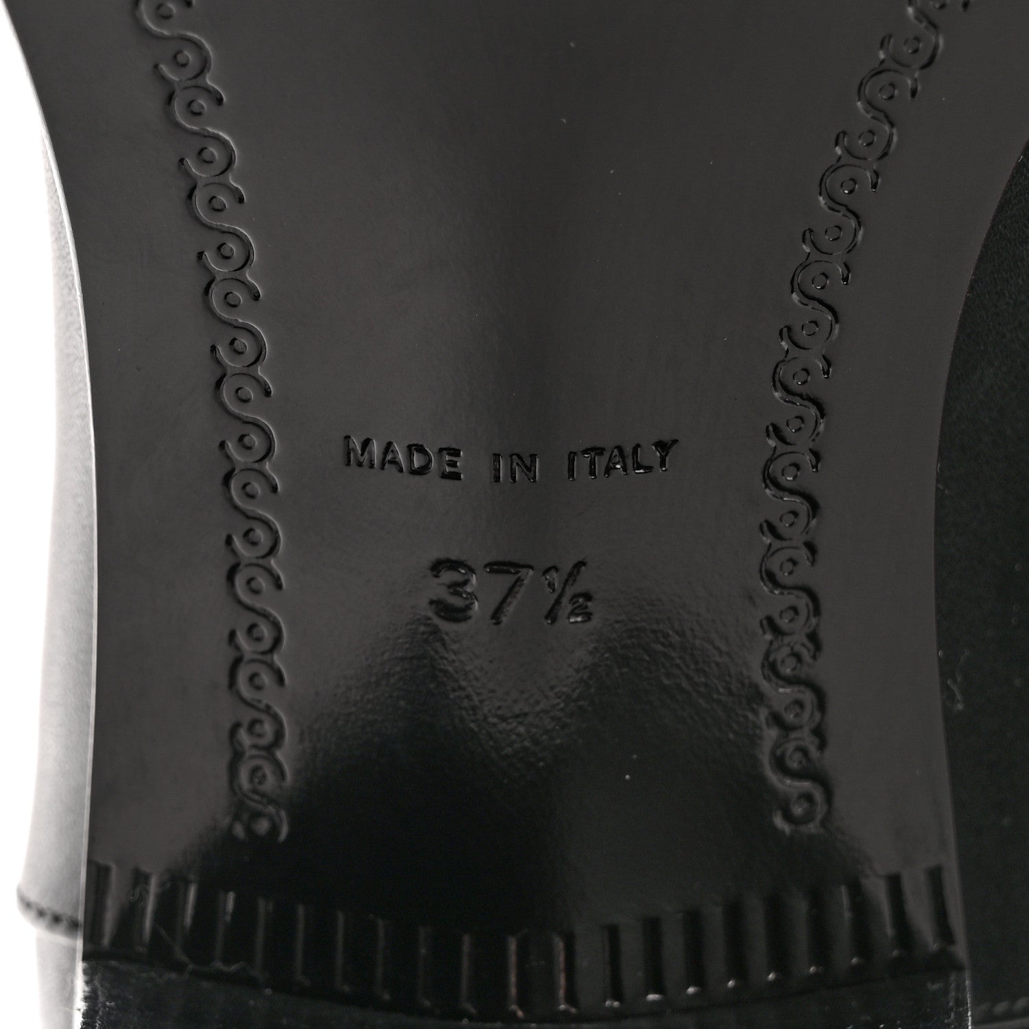 Chanel Shiny Calfskin CC Mid Calf Boots 37.5 Black 7 of 10