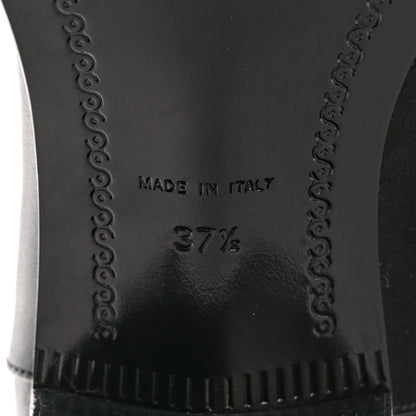 Chanel Shiny Calfskin CC Mid Calf Boots 37.5 Black 7 of 10