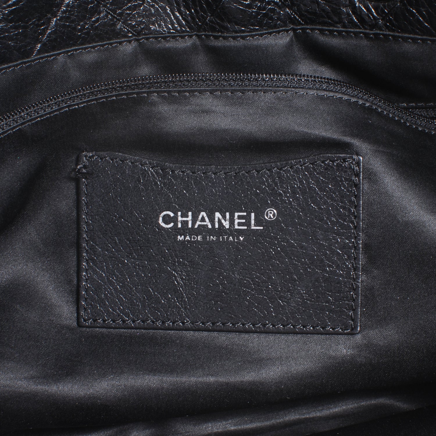 Chanel Glazed Calfskin Large On The Road Tote Black 6 of 8