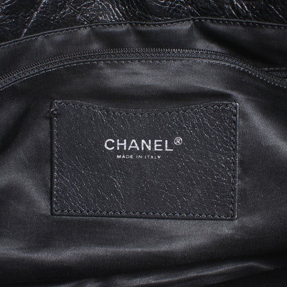 Chanel Glazed Calfskin Large On The Road Tote Black 6 of 8
