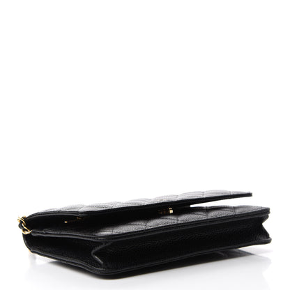 Chanel Caviar Quilted Wallet On Chain WOC Black 4 of 12