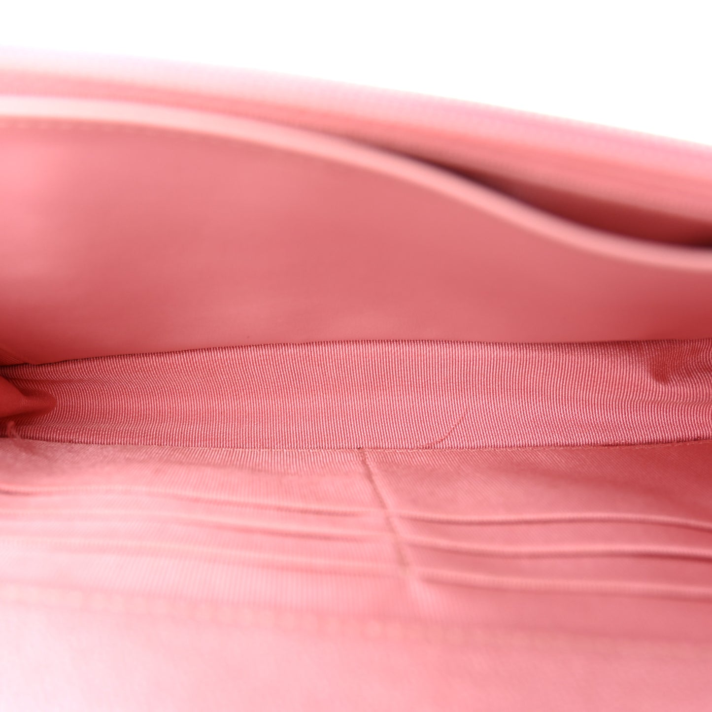 Iridescent Caviar Quilted Wallet on Chain WOC Rose Pink