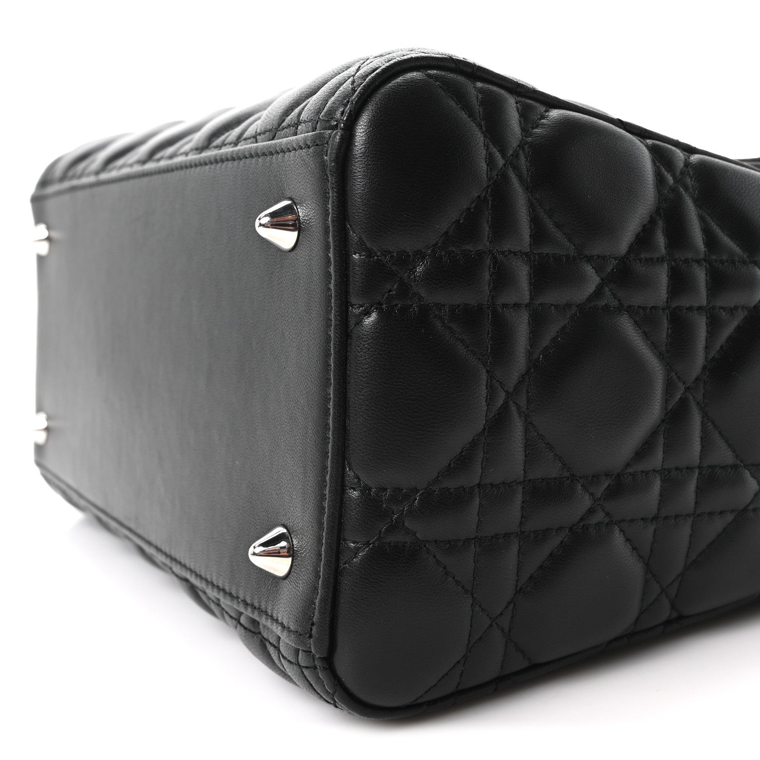 Christian Dior Lambskin Cannage Medium Lady Dior Black 10 of 10