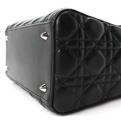 Christian Dior Lambskin Cannage Medium Lady Dior Black 10 of 10