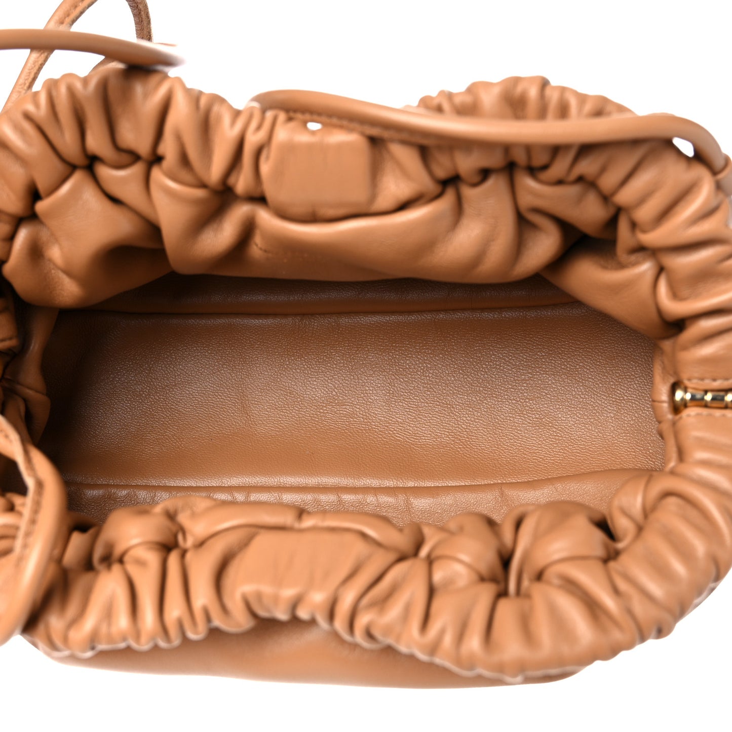 Lambskin Cloud Mini Clutch Caramel