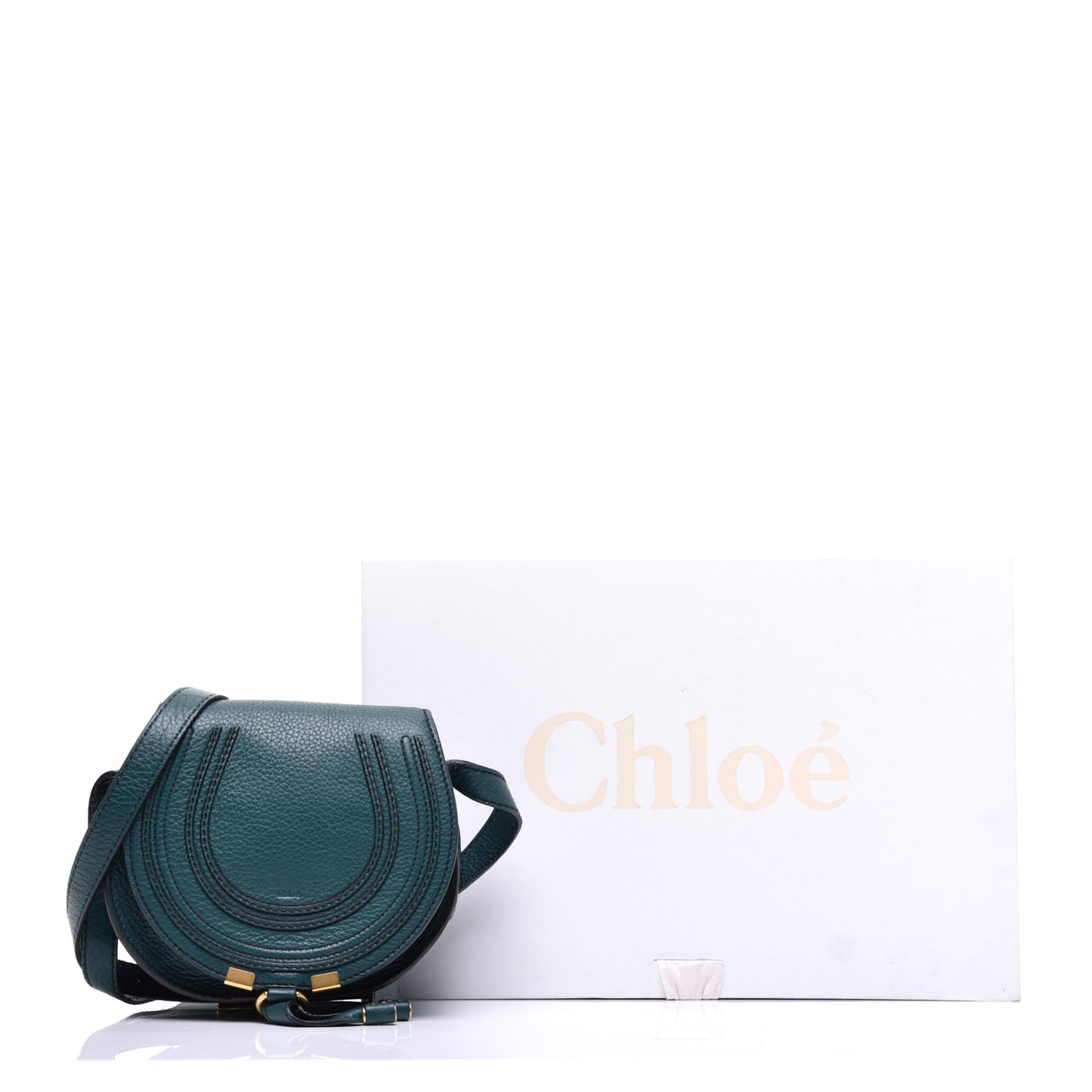 Calfskin Mini Marcie Round Crossbody Bag Teal