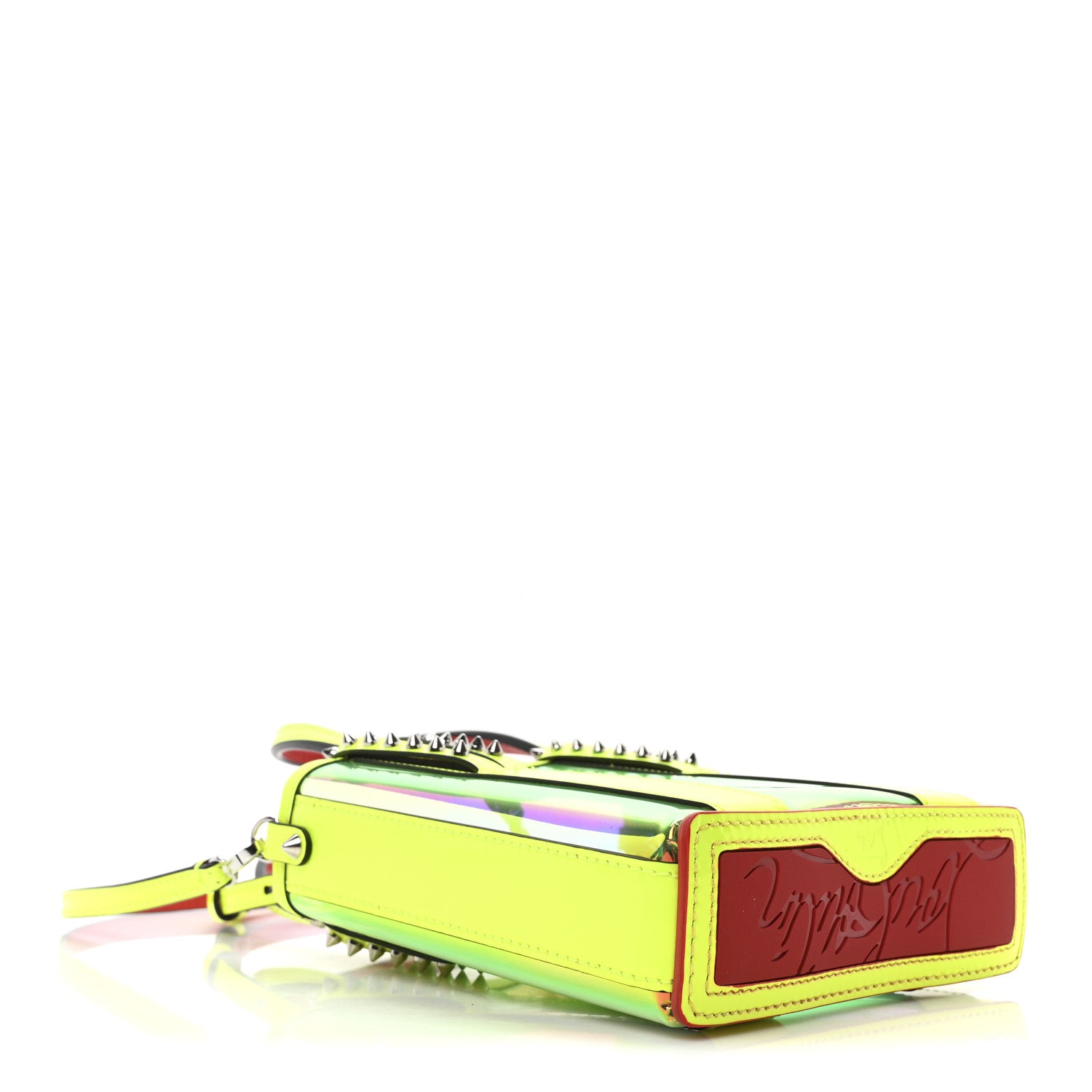 Christian Louboutin Patent Mini North South Cabata Tote Fluo Yellow 4 of 9