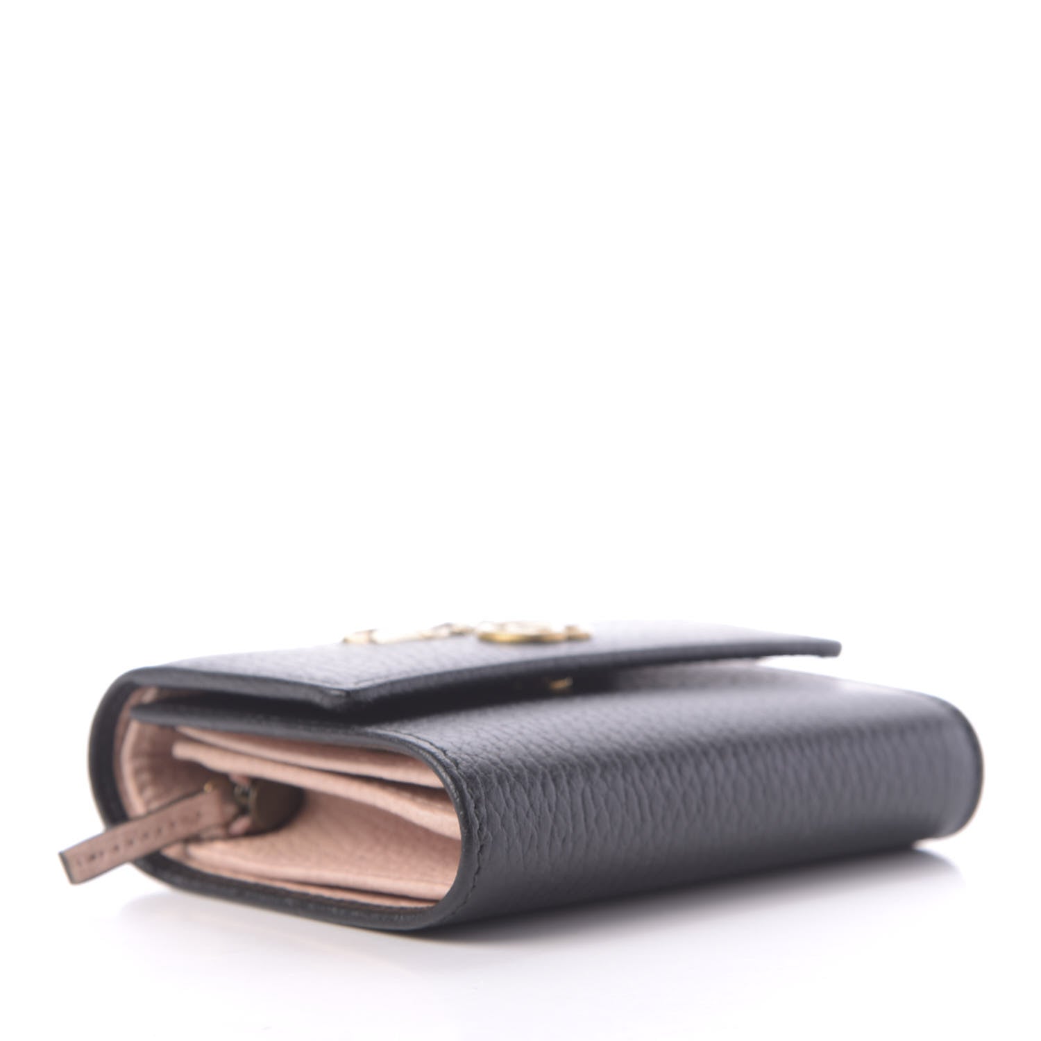 Gucci Calfskin GG Marmont Bow Wallet Black 4 of 12