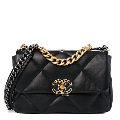 Chanel Lambskin Quilted Medium Chanel 19 Flap Black 1 of 11