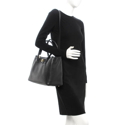 Chanel Calfskin Cerf Executive Shopper Tote Black 2 of 11